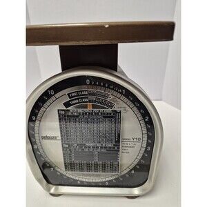 Vintage Pelouze Model Y-10 mechanical postal scale 1991